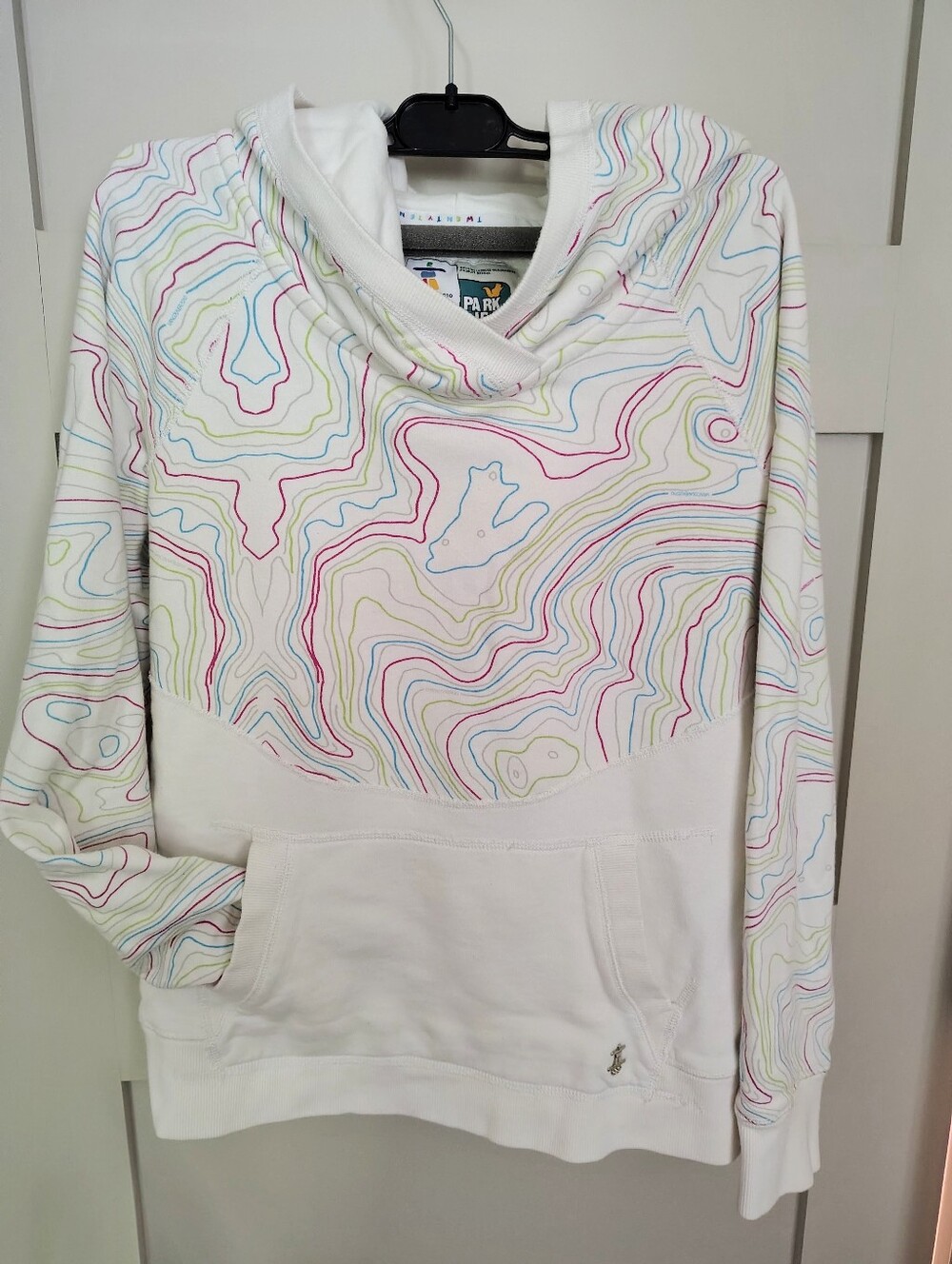 Aritzia x Park Life Olympics White Topographic Map Hoodie Vancouver 2010 Vtg. - Picture 3 of 16